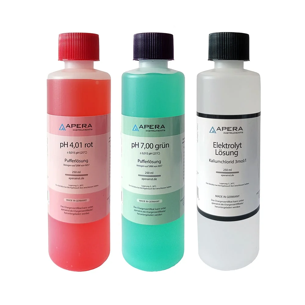 Calibration Solution Set pH 4.01 / 7.00 + 3M KCl